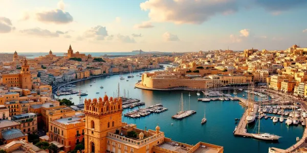 Filming in Valletta