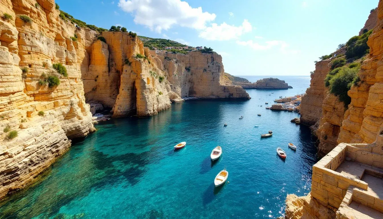 northern region Cliffs Etretat - filming location in Malta