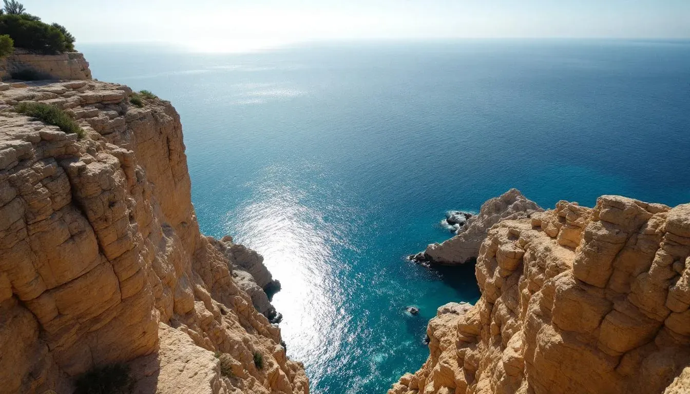 Drone Aerial Coastal Cliffs - filming location in Malta
